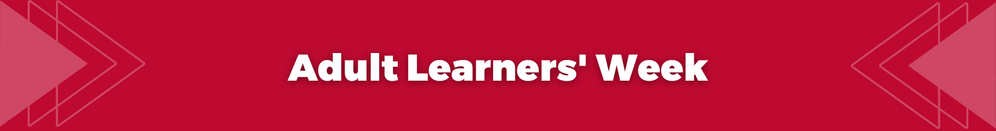 Red Adult Learner's Week Banner