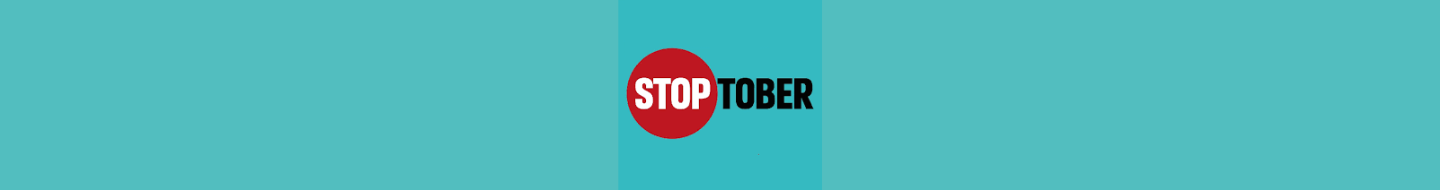 Blue Banner with Stoptober logo